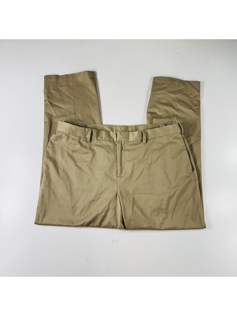 Perry Ellis Portfolio Dress Pants Beige Flat Front Mens Size 40x32